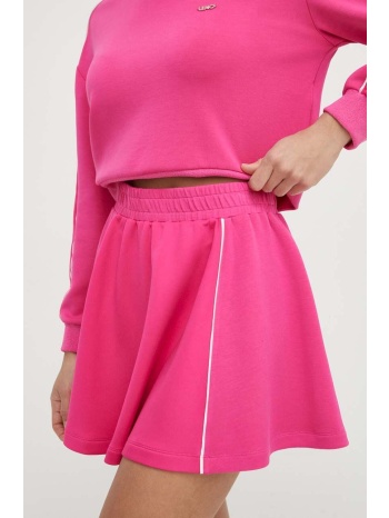 φούστα liu jo χρώμα ροζ κύριο υλικό 48% modal, 48%