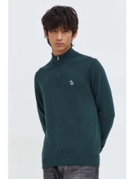 πουλόβερ με προσθήκη μαλλιού abercrombie & fitch ανδρικά, χρώμα: πράσινο 70% βαμβάκι, 30% μαλλί μερι