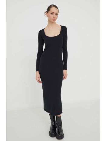 φόρεμα hollister co. χρώμα μαύρο υλικό 1 91% πολυεστέρας