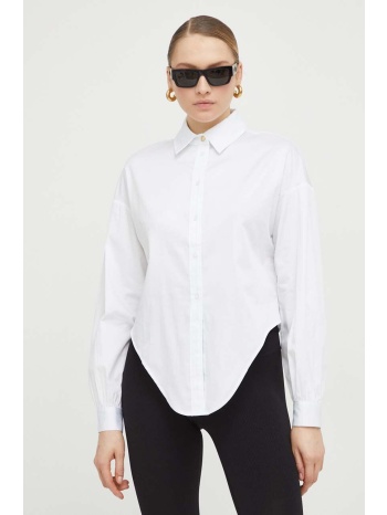 πουκάμισο guess χρώμα άσπρο 97% βαμβάκι, 3% σπαντέξ