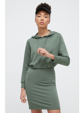 φόρεμα dkny χρώμα πράσινο 76% ρεγιόν, 19% πολυεστέρας, 5%
