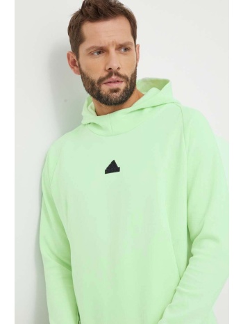 μπλούζα adidas z.n.e χρώμα πράσινο, με κουκούλα κύριο