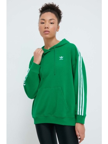 μπλούζα adidas originals 3-stripes hoodie os χρώμα