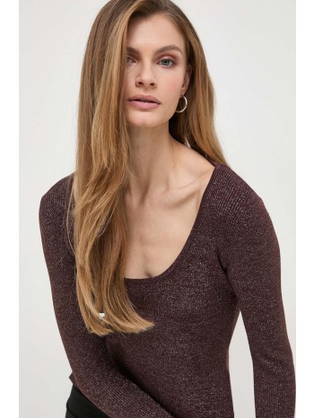 πουλόβερ max mara leisure χρώμα καφέ 62% βισκόζη, 24%