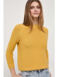 βαμβακερό πουλόβερ weekend max mara χρώμα: κίτρινο 100% βαμβάκι