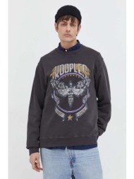 βαμβακερή μπλούζα the kooples χρώμα: γκρι 100% βαμβάκι