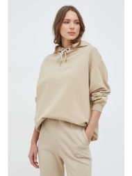 βαμβακερή μπλούζα pinko γυναικεία, χρώμα: μπεζ, με κουκούλα κύριο υλικό: 100% βαμβάκι
φόδρα κουκούλα