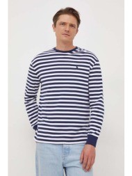 βαμβακερή μπλούζα με μακριά μανίκια polo ralph lauren χρώμα: ναυτικό μπλε 100% βαμβάκι