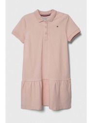 παιδικό φόρεμα tommy hilfiger χρώμα: ροζ 95% βαμβάκι, 5% σπαντέξ