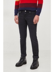 τζιν παντελονι calvin klein jeans χρώμα: μαύρο 99% βαμβάκι, 1% σπαντέξ
