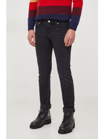 τζιν παντελονι calvin klein jeans χρώμα μαύρο 99% βαμβάκι
