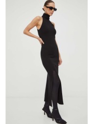 βαμβακερό φόρεμα g-star raw χρώμα: μαύρο 100% οργανικό βαμβάκι
