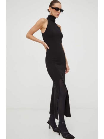 βαμβακερό φόρεμα g-star raw χρώμα μαύρο 100% οργανικό