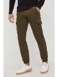 κοτλέ παντελόνι tommy hilfiger χρώμα: πράσινο 98% βαμβάκι, 2% σπαντέξ