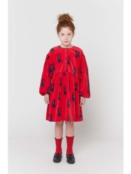 παιδικό φόρεμα bobo choses χρώμα: κόκκινο 98% βαμβάκι, 2% σπαντέξ