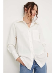 βαμβακερό πουκάμισο answear lab χρώμα: άσπρο 100% βαμβάκι
