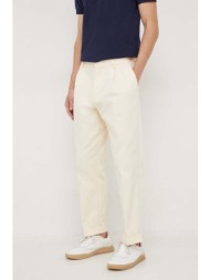 παντελόνι tommy hilfiger χρώμα: μπεζ 99% βαμβάκι, 1% σπαντέξ