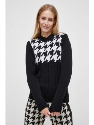 μάλλινο πουλόβερ newland γυναικεία, χρώμα: μαύρο 70% μαλλί, 30% ακρυλικό