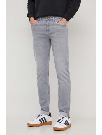 τζιν παντελονι pepe jeans χρώμα γκρι κύριο υλικό 95%