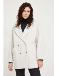 παλτό answear lab χρώμα: άσπρο 80% πολυεστέρας, 20% ρεγιόν
