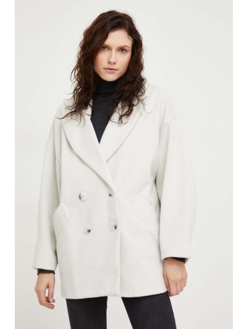 παλτό answear lab χρώμα άσπρο 80% πολυεστέρας, 20% ρεγιόν