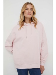 μπλούζα tommy hilfiger χρώμα: ροζ, με κουκούλα 64% βαμβάκι, 36% πολυεστέρας