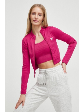 μπλούζα guess χρώμα ροζ 94% πολυαμίδη, 6% σπαντέξ