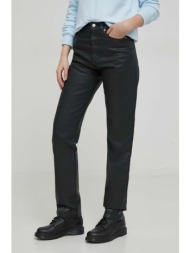τζιν παντελονι calvin klein jeans χρώμα: μαύρο 100% βαμβάκι