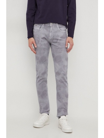 τζιν παντελονι pepe jeans χρώμα γκρι κύριο υλικό 99%