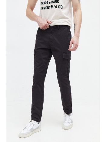 παντελόνι tommy jeans χρώμα μαύρο 97% βαμβάκι, 3% σπαντέξ