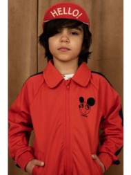 παιδική μπλούζα mini rodini χρώμα: κόκκινο 100% ανακυκλωμένος πολυεστέρας