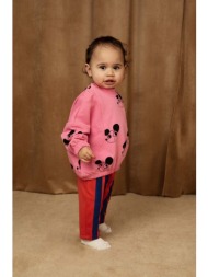 παιδική βαμβακερή μπλούζα mini rodini χρώμα: ροζ 100% οργανικό βαμβάκι