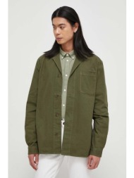 τζιν πουκάμισο les deux ανδρικό, χρώμα: πράσινο 100% βαμβάκι
