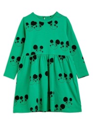 παιδικό φόρεμα mini rodini χρώμα: πράσινο 95% οργανικό βαμβάκι, 5% σπαντέξ