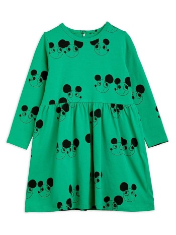 παιδικό φόρεμα mini rodini χρώμα πράσινο 95% οργανικό
