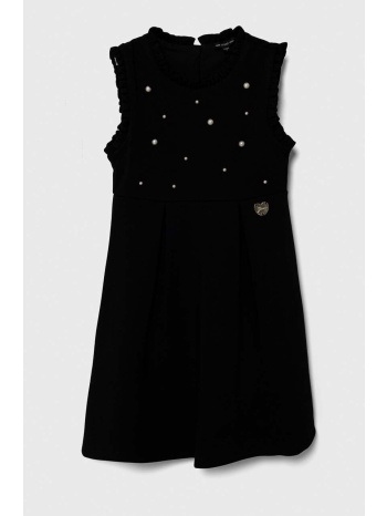 παιδικό φόρεμα guess χρώμα μαύρο κύριο υλικό 50%