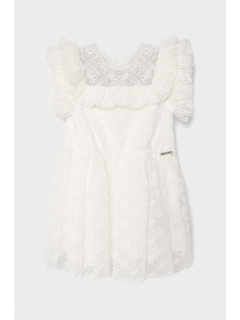 παιδικό φόρεμα guess χρώμα άσπρο κύριο υλικό 100%