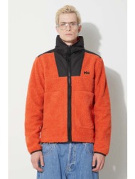 μπλούζα helly hansen explorer pile jacket χρώμα: πορτοκαλί 53987 100% πολυεστέρας