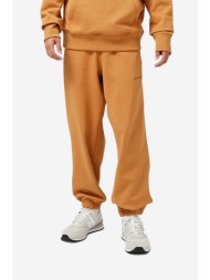 βαμβακερό παντελόνι new balance χρώμα: πορτοκαλί 100% βαμβάκι
