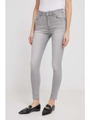 τζιν παντελονι pepe jeans χρώμα γκρι κύριο υλικό 84%