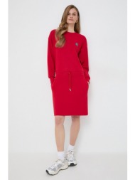 φόρεμα karl lagerfeld χρώμα: κόκκινο 51% modal, 43% πολυεστέρας, 6% σπαντέξ