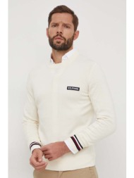 βαμβακερό πουλόβερ tommy hilfiger χρώμα: μπεζ 100% βαμβάκι