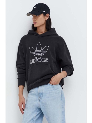 βαμβακερή μπλούζα adidas originals trefoil hoodie χρώμα