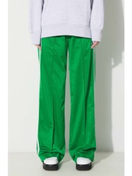 παντελόνι φόρμας adidas originals firebird loose χρώμα: πράσινο, ip0634 100% ανακυκλωμένος πολυεστέρ