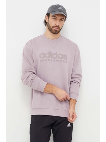 μπλούζα adidas χρώμα μοβ κύριο υλικό 70% βαμβάκι, 30%