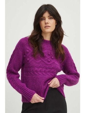 πουλόβερ με προσθήκη μαλλιού medicine γυναικεία, χρώμα ροζ