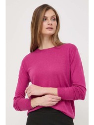 μάλλινο πουλόβερ weekend max mara γυναικεία, χρώμα: ροζ 80% μαλλί, 20% κασμίρι