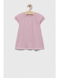 φόρεμα μωρού united colors of benetton χρώμα: ροζ 95% βαμβάκι, 5% σπαντέξ