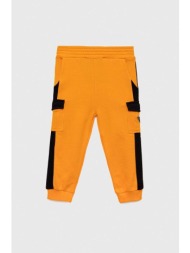 παιδικό βαμβακερό παντελόνι guess χρώμα: πορτοκαλί 100% βαμβάκι
