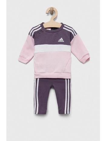 βρεφική φόρμα adidas χρώμα ροζ κύριο υλικό 70% βαμβάκι